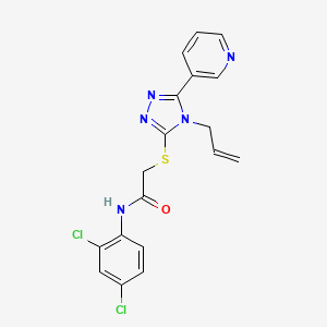 molecular formula C18H15Cl2N5OS B4596636 2-{[4-allyl-5-(3-pyridinyl)-4H-1,2,4-triazol-3-yl]thio}-N-(2,4-dichlorophenyl)acetamide 