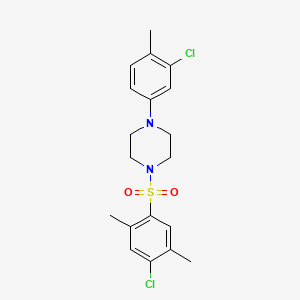 1-(4-Chloro-2,5-dimethylbenzenesulfonyl)-4-(3-chloro-4-methylphenyl)piperazine