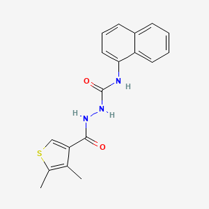 2-[(4,5-dimethyl-3-thienyl)carbonyl]-N-1-naphthylhydrazinecarboxamide