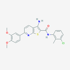 molecular formula C23H20ClN3O3S B459665 3-amino-N-(3-chloro-2-methylphenyl)-6-(3,4-dimethoxyphenyl)thieno[2,3-b]pyridine-2-carboxamide CAS No. 625369-92-8