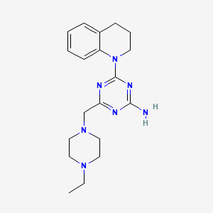 4-(3,4-dihydroquinolin-1(2H)-yl)-6-[(4-ethylpiperazin-1-yl)methyl]-1,3,5-triazin-2-amine