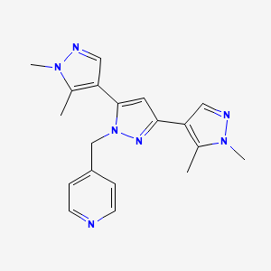 1,1'',5,5''-tetramethyl-1'-(4-pyridinylmethyl)-1H,1'H,1''H-4,3':5',4''-terpyrazole