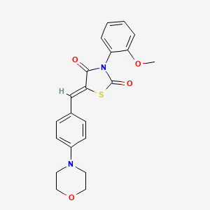 3-(2-methoxyphenyl)-5-[4-(4-morpholinyl)benzylidene]-1,3-thiazolidine-2,4-dione