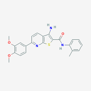 3-amino-6-(3,4-dimethoxyphenyl)-N-(2-methylphenyl)thieno[2,3-b]pyridine-2-carboxamide