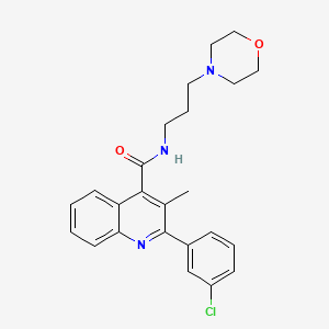 2-(3-chlorophenyl)-3-methyl-N-[3-(4-morpholinyl)propyl]-4-quinolinecarboxamide