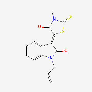 1-allyl-3-(3-methyl-4-oxo-2-thioxo-1,3-thiazolidin-5-ylidene)-1,3-dihydro-2H-indol-2-one