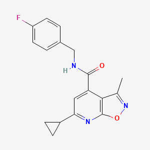 6-cyclopropyl-N-(4-fluorobenzyl)-3-methylisoxazolo[5,4-b]pyridine-4-carboxamide