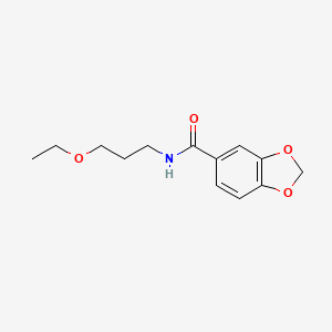 N-(3-ethoxypropyl)-1,3-benzodioxole-5-carboxamide