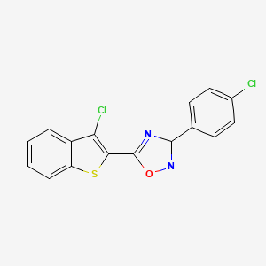 5-(3-chloro-1-benzothien-2-yl)-3-(4-chlorophenyl)-1,2,4-oxadiazole