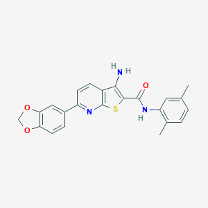 molecular formula C23H19N3O3S B459677 3-amino-6-(1,3-benzodioxol-5-yl)-N-(2,5-dimethylphenyl)thieno[2,3-b]pyridine-2-carboxamide 