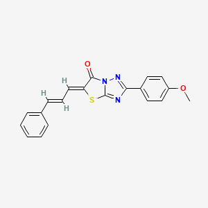 2-(4-methoxyphenyl)-5-(3-phenyl-2-propen-1-ylidene)[1,3]thiazolo[3,2-b][1,2,4]triazol-6(5H)-one