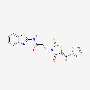 N-1,3-benzothiazol-2-yl-3-[4-oxo-5-(2-thienylmethylene)-2-thioxo-1,3-thiazolidin-3-yl]propanamide