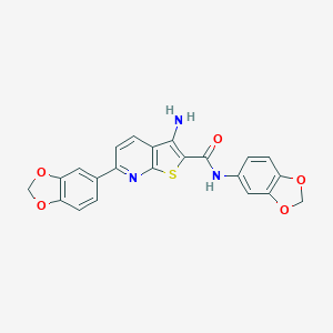 molecular formula C22H15N3O5S B459681 3-amino-N,6-bis(1,3-benzodioxol-5-yl)thieno[2,3-b]pyridine-2-carboxamide CAS No. 500144-27-4