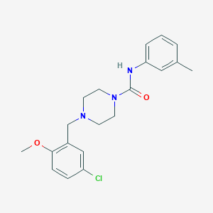 4-[(5-chloro-2-methoxyphenyl)methyl]-N-(3-methylphenyl)piperazine-1-carboxamide