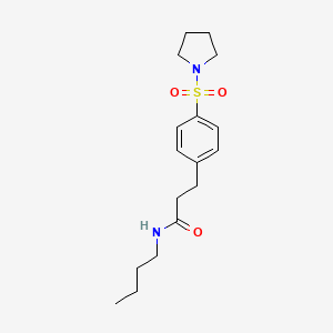 N-butyl-3-[4-(1-pyrrolidinylsulfonyl)phenyl]propanamide