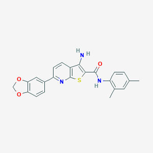 molecular formula C23H19N3O3S B459685 3-amino-6-(1,3-benzodioxol-5-yl)-N-(2,4-dimethylphenyl)thieno[2,3-b]pyridine-2-carboxamide CAS No. 625369-76-8