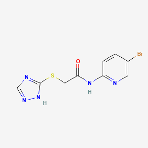 molecular formula C9H8BrN5OS B4596862 N-(5-bromo-2-pyridinyl)-2-(1H-1,2,4-triazol-5-ylthio)acetamide 