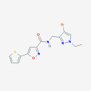 N-[(4-bromo-1-ethyl-1H-pyrazol-3-yl)methyl]-5-(2-thienyl)-3-isoxazolecarboxamide