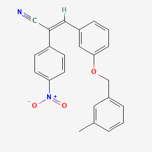 (E)-3-[3-[(3-methylphenyl)methoxy]phenyl]-2-(4-nitrophenyl)prop-2-enenitrile