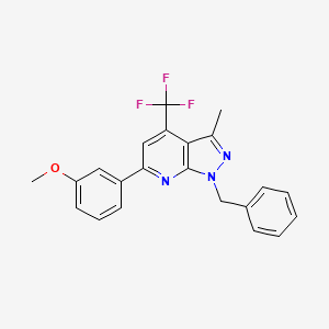 1-benzyl-6-(3-methoxyphenyl)-3-methyl-4-(trifluoromethyl)-1H-pyrazolo[3,4-b]pyridine