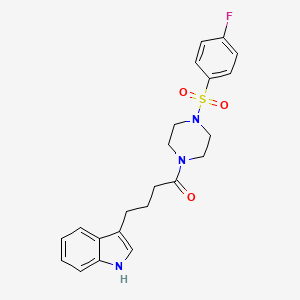 3-(4-{4-[(4-fluorophenyl)sulfonyl]-1-piperazinyl}-4-oxobutyl)-1H-indole