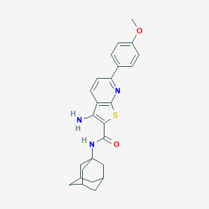 molecular formula C25H27N3O2S B459696 N-(1-adamantyl)-3-amino-6-(4-methoxyphenyl)thieno[2,3-b]pyridine-2-carboxamide CAS No. 445268-26-8