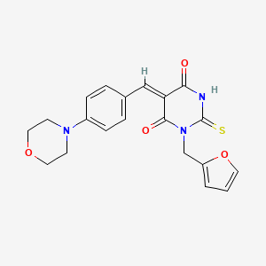 1-(2-furylmethyl)-5-[4-(4-morpholinyl)benzylidene]-2-thioxodihydro-4,6(1H,5H)-pyrimidinedione