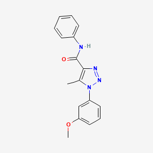 molecular formula C17H16N4O2 B4596963 1-(3-methoxyphenyl)-5-methyl-N-phenyl-1H-1,2,3-triazole-4-carboxamide 