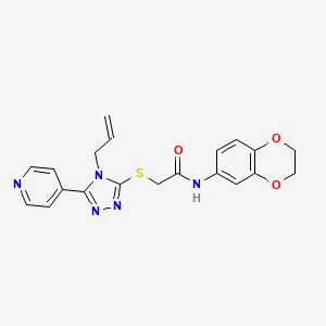 molecular formula C20H19N5O3S B4596985 N-(2,3-dihydro-1,4-benzodioxin-6-yl)-2-{[4-(prop-2-en-1-yl)-5-(pyridin-4-yl)-4H-1,2,4-triazol-3-yl]sulfanyl}acetamide 