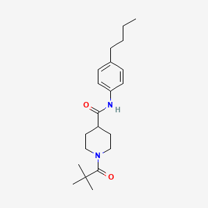 N-(4-butylphenyl)-1-(2,2-dimethylpropanoyl)-4-piperidinecarboxamide