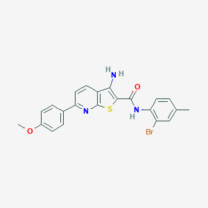 molecular formula C22H18BrN3O2S B459699 3-amino-N-(2-bromo-4-methylphenyl)-6-(4-methoxyphenyl)thieno[2,3-b]pyridine-2-carboxamide CAS No. 445268-23-5