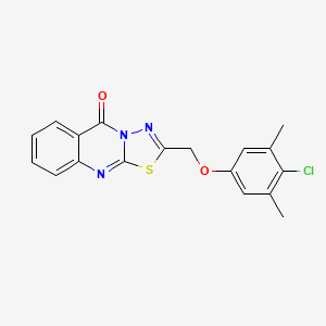 2-[(4-chloro-3,5-dimethylphenoxy)methyl]-5H-[1,3,4]thiadiazolo[2,3-b]quinazolin-5-one