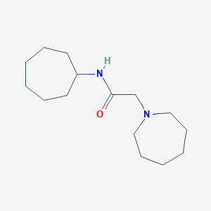 molecular formula C15H28N2O B4596997 2-(1-azepanyl)-N-cycloheptylacetamide 