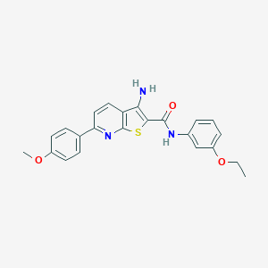 molecular formula C23H21N3O3S B459700 3-amino-N-(3-ethoxyphenyl)-6-(4-methoxyphenyl)thieno[2,3-b]pyridine-2-carboxamide 