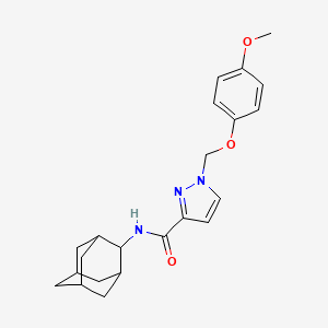 molecular formula C22H27N3O3 B4597005 N-2-adamantyl-1-[(4-methoxyphenoxy)methyl]-1H-pyrazole-3-carboxamide 