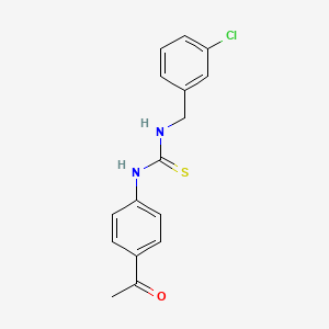 N-(4-acetylphenyl)-N'-(3-chlorobenzyl)thiourea