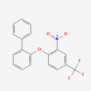 molecular formula C19H12F3NO3 B4597016 2-[2-nitro-4-(trifluoromethyl)phenoxy]biphenyl 