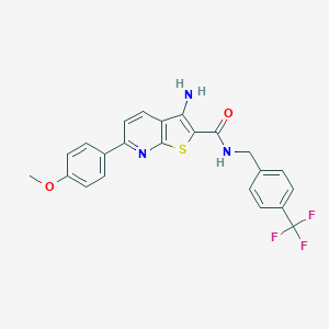 molecular formula C23H18F3N3O2S B459703 3-amino-6-(4-methoxyphenyl)-N-[4-(trifluoromethyl)benzyl]thieno[2,3-b]pyridine-2-carboxamide 