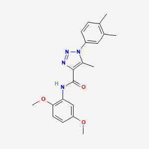 molecular formula C20H22N4O3 B4597044 N-(2,5-dimethoxyphenyl)-1-(3,4-dimethylphenyl)-5-methyl-1H-1,2,3-triazole-4-carboxamide 