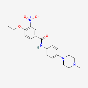 molecular formula C20H24N4O4 B4597048 4-ethoxy-N-[4-(4-methyl-1-piperazinyl)phenyl]-3-nitrobenzamide 