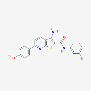 molecular formula C21H16BrN3O2S B459705 3-amino-N-(3-bromophenyl)-6-(4-methoxyphenyl)thieno[2,3-b]pyridine-2-carboxamide 