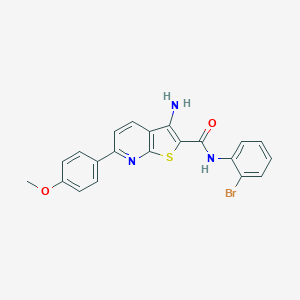 molecular formula C21H16BrN3O2S B459707 3-amino-N-(2-bromophenyl)-6-(4-methoxyphenyl)thieno[2,3-b]pyridine-2-carboxamide CAS No. 445268-51-9