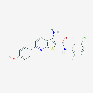 molecular formula C22H18ClN3O2S B459708 3-amino-N-(5-chloro-2-methylphenyl)-6-(4-methoxyphenyl)thieno[2,3-b]pyridine-2-carboxamide CAS No. 445268-55-3