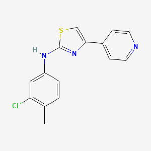 molecular formula C15H12ClN3S B4597085 N-(3-氯-4-甲基苯基)-4-(4-吡啶基)-1,3-噻唑-2-胺 