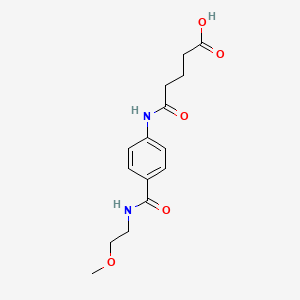 molecular formula C15H20N2O5 B4597091 5-[(4-{[(2-methoxyethyl)amino]carbonyl}phenyl)amino]-5-oxopentanoic acid 