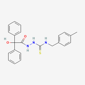 molecular formula C23H23N3O2S B4597106 2-[hydroxy(diphenyl)acetyl]-N-(4-methylbenzyl)hydrazinecarbothioamide 