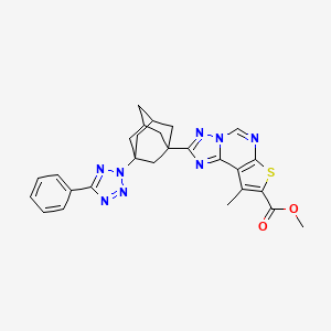 METHYL 9-METHYL-2-[3-(5-PHENYL-2H-1,2,3,4-TETRAAZOL-2-YL)-1-ADAMANTYL]THIENO[3,2-E][1,2,4]TRIAZOLO[1,5-C]PYRIMIDINE-8-CARBOXYLATE