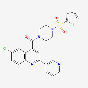 6-chloro-2-(3-pyridinyl)-4-{[4-(2-thienylsulfonyl)-1-piperazinyl]carbonyl}quinoline