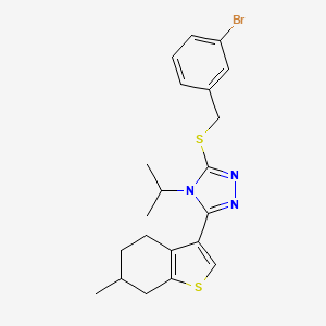 3-[(3-bromobenzyl)thio]-4-isopropyl-5-(6-methyl-4,5,6,7-tetrahydro-1-benzothien-3-yl)-4H-1,2,4-triazole