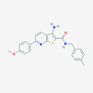 molecular formula C23H21N3O2S B459712 3-amino-6-(4-methoxyphenyl)-N-(4-methylbenzyl)thieno[2,3-b]pyridine-2-carboxamide 